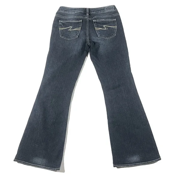 Womens Silver Jeans Aiko Boot Cut 29x31 Dark Wash Blue Denim - Picture 11 of 13